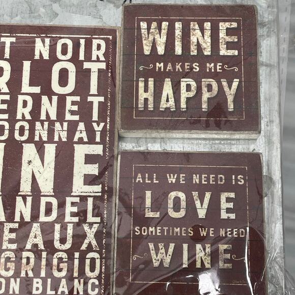 Primitives by Kathy Magnet Set Wine Lover Gift Refrigerator Decor New Unopened - Picture 7 of 9